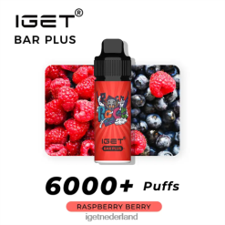 IGET bar Amsterdam bar plus - 6000 trekjes 46N8T589 frambozen bes