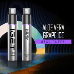 IGET bar Nederland hot - 5500 trekjes 46N8T584 aloë vera druivenijs