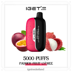 IGET bar Nederland moon 5000 trekjes 46N8T220 passievruchtlychee