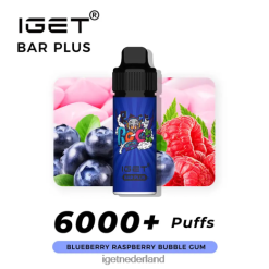 IGET bar Nederland-reep plus 6000 trekjes 46N8T240 bosbessen-frambozen kauwgom