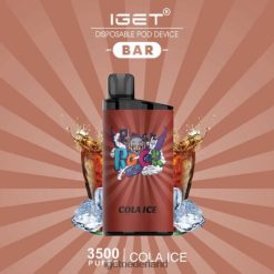 IGET vape Amsterdam bar - 3500 trekjes 46N8T438 cola-ijs
