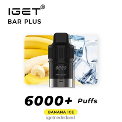 IGET vape Amsterdam bar plus pod 6000 trekjes 46N8T264 bananen ijs