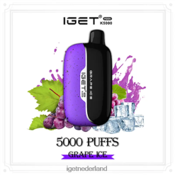 IGET vape Amsterdam moon 5000 trekjes 46N8T214 druiven ijs