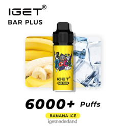 IGET vape Amsterdam-reep plus 6000 trekjes 46N8T244 bananen ijs