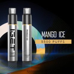 IGET vape Nederland hot - 5500 trekjes 46N8T446 mango-ijs