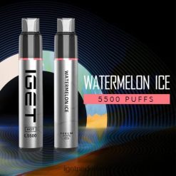 IGET vape Nederland hot - 5500 trekjes 46N8T536 watermeloen ijs