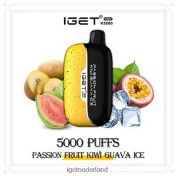 IGET vape Nederland moon 5000 trekjes 46N8T212 passievrucht-kiwi-guave-ijs