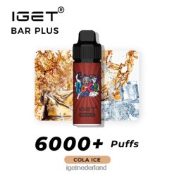 IGET vape Nederland-reep plus 6000 trekjes 46N8T232 cola-ijs