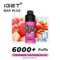 IGET vape Nederland-reep plus 6000 trekjes 46N8T242 aardbei watermeloen ijs