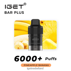 IGET vape sale bar plus pod 6000 trekjes 46N8T268 ananas banaan