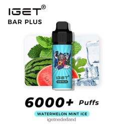 IGET vape sale-reep plus 6000 trekjes 46N8T248 watermeloen munt ijs