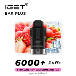 nicotinevrije IGET bar shopreep plus pod 6000 trekjes 46N8T377 aardbei watermeloen ijs