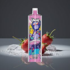 Uwin Shisha Hookah Crystal 20000 Puffs 22ml Mesh Coil Type-C Aardbei Ice